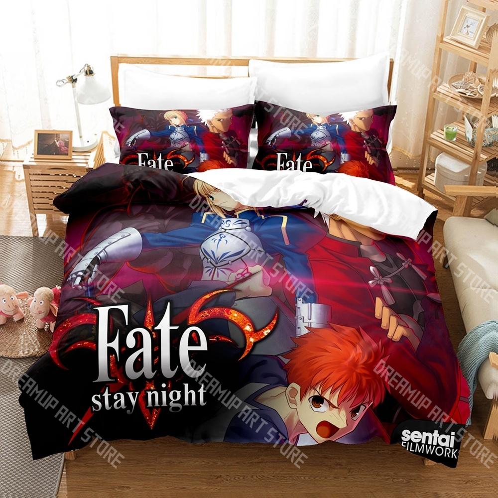 Fashion Fate stay night Anime Bedding Set Single Twin Full Queen King Size Bed Set Kids Bedroom Duvetcover Sets Bed Sheet Set