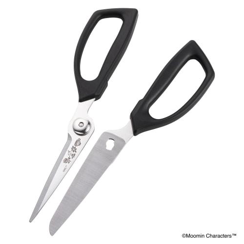 Kai Kitchen Scissors, Dishwasher Safe, Easy To Clean, Black, Moomin X SELECT100, DH3202
