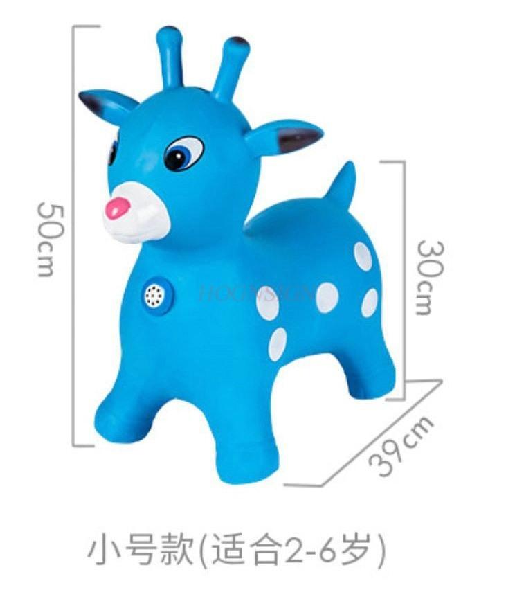 Haha Ball Jump Horse Children'S Jump Deer Baby Inflatable Horse Outdoor Toys Enlarged Thickened Mount Net Red Green Horse