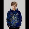 3D Kids Clothing Long Hooded Sweatshirt Girls Cute Cat Printed Clothing Kids Casual Comfortable Outdoor
