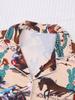 2025 Summer Multi-Color Print Short Sleeve Shorts Homewear Set