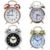 Stylish 4 Inch Night Light Alarm Clock With Silent Quartz Movement In Elegant Copper Finish