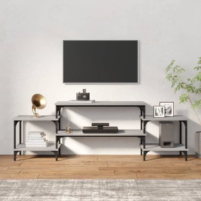 VidaXL TV Stand Sonoma Grey 157x35x52 Cm Engineered Wood 826323