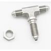 3AN Male Stainless Steel 3 Way Bulkhead Tee T Brake Hose Fitting Adapter with AN3 Bulkhead Lock Nut