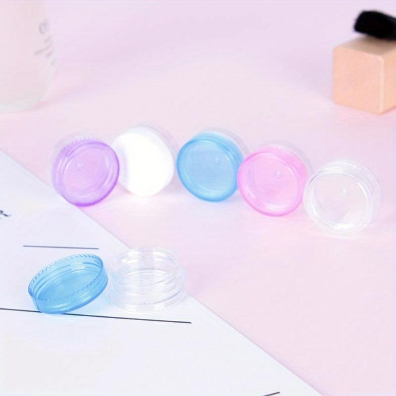 50pcs of 3g PS Frost Bottle Gold Powder Bottle Small Eye Shadow Bottle Plastic Cosmetic Packaging Box