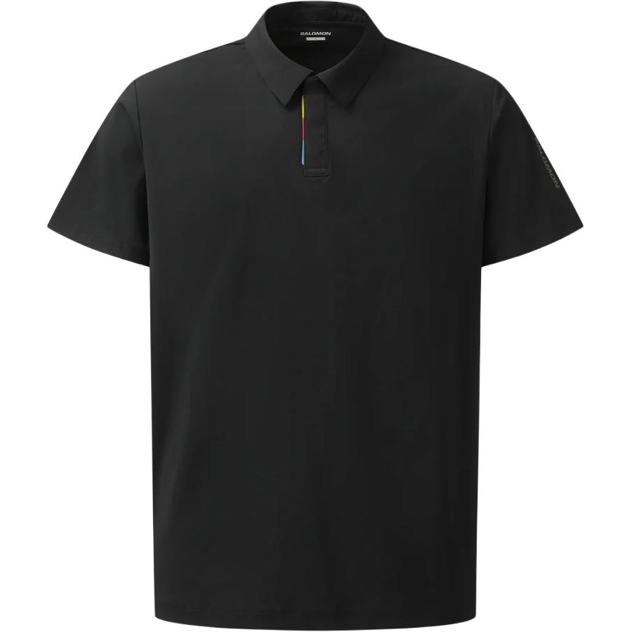 Salomon Uni Primary Letter Logo Print Short Sleeve Polo Shirt Unisex tops LD0065100 L