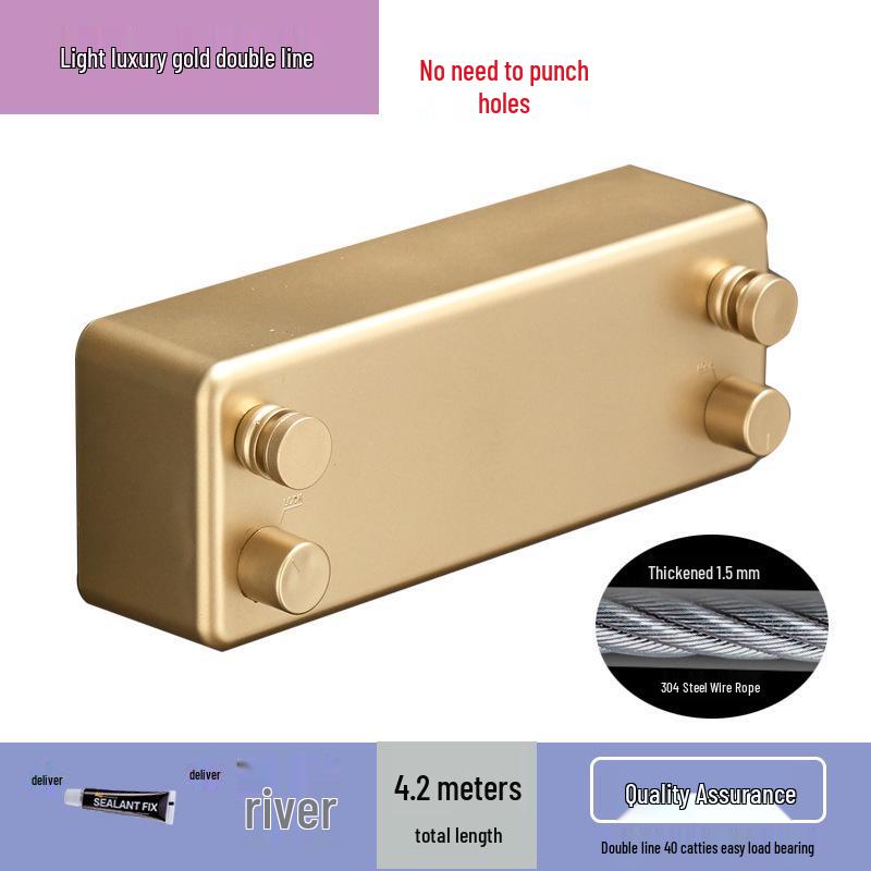 Retractable Wall-Mounted Invisible Clothes Drying Line for Indoor/Outdoor Use