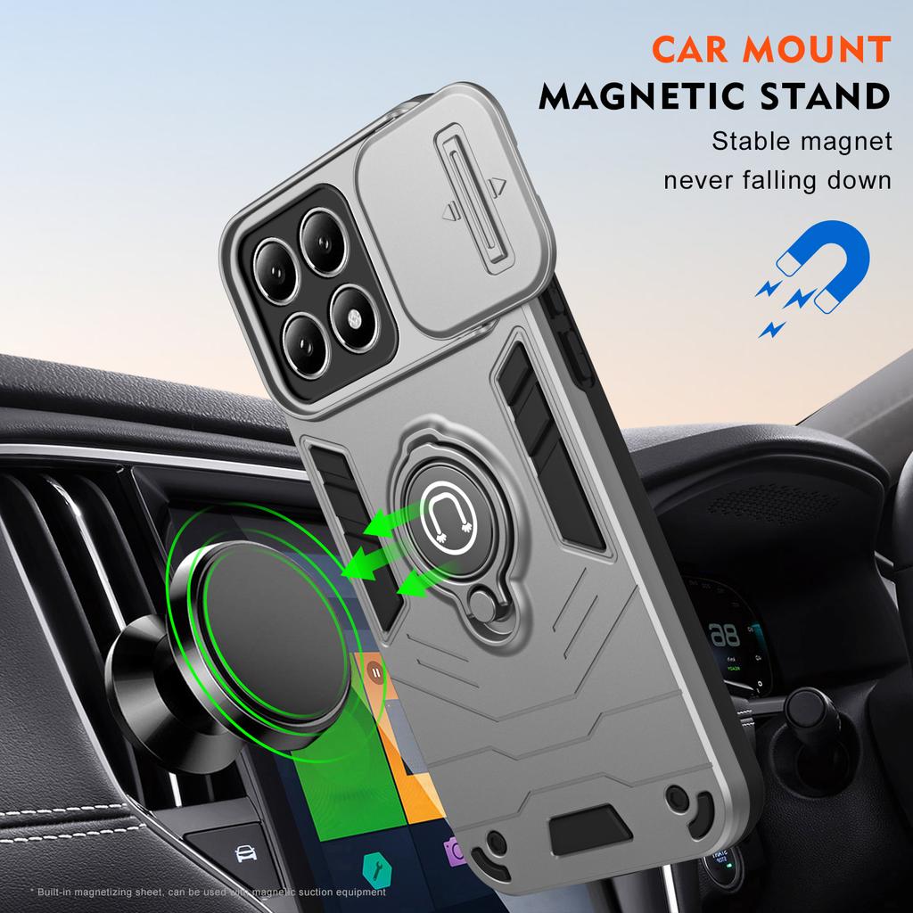 For Xiaomi 14T Pro Case Slide Camshield Kickstand PC+TPU Phone Cover