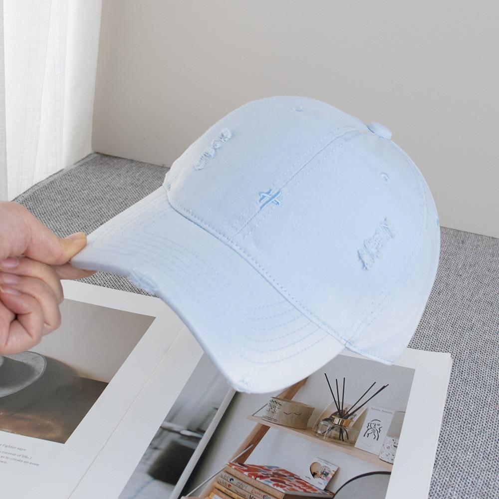 Spring Letter Embroidered Cotton Baseball Cap With Sun Protection For Casual Wear