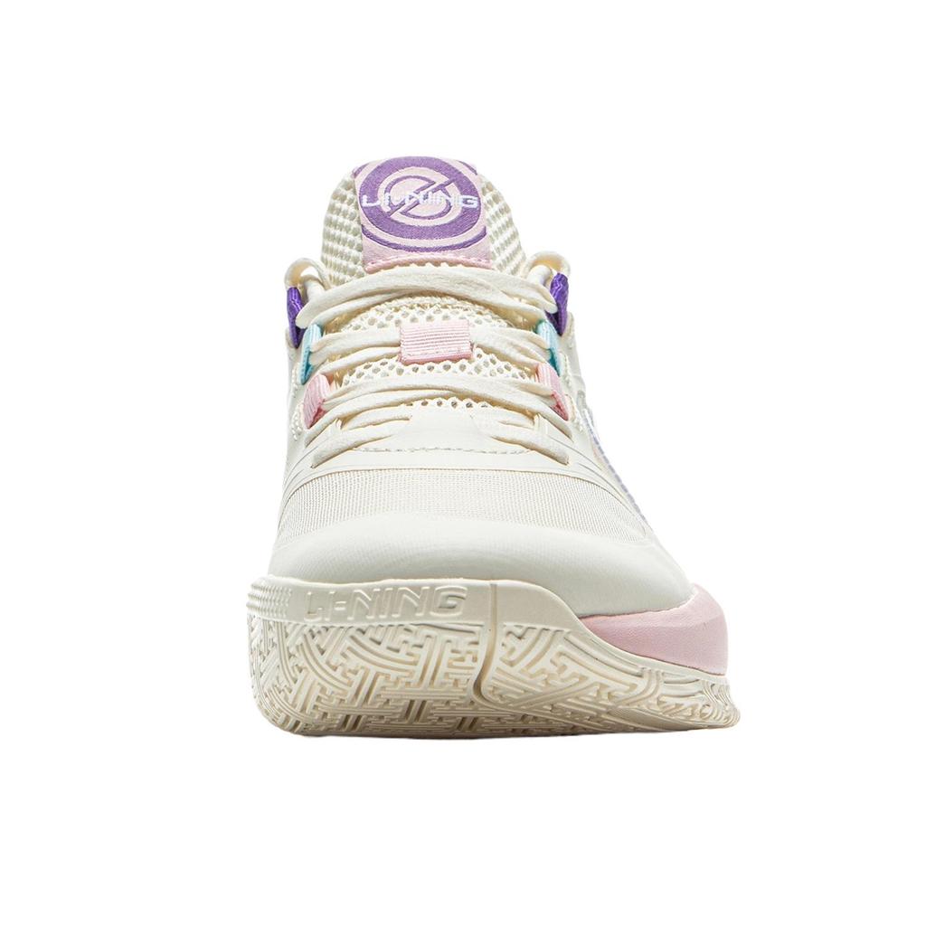 Li Ning Kids Light Energy Pre Casual Comfortable Non-Slip Wear-Resistant Low-Top Basketball Shoes Men basketball shoes Off-White YKBU046-15