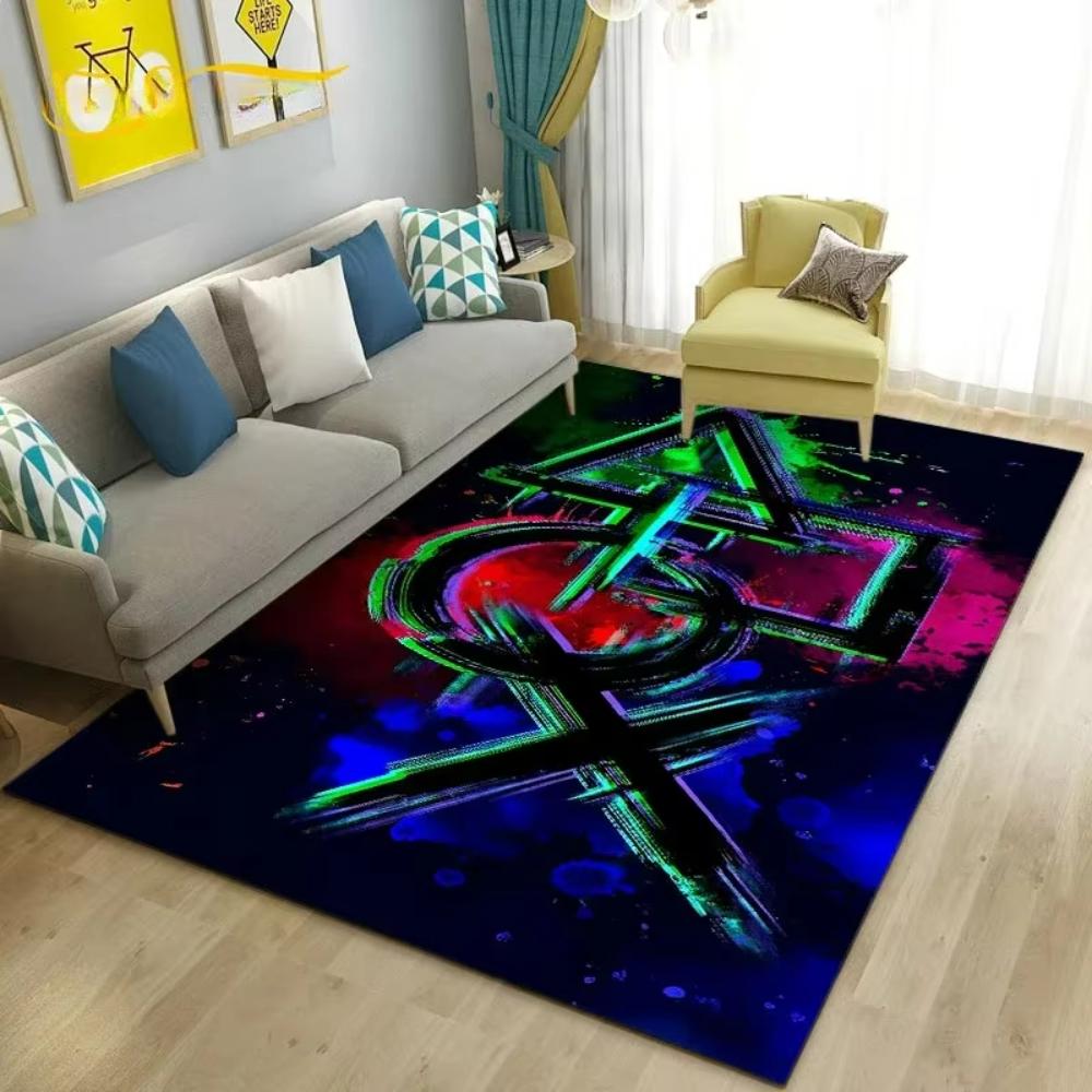 Cartoon Gamer Game Controller Carpet Men's Cave Game Room Accessories Floor Mat Living Room Sofa Decor Rug Bedside Nonslip Rugs
