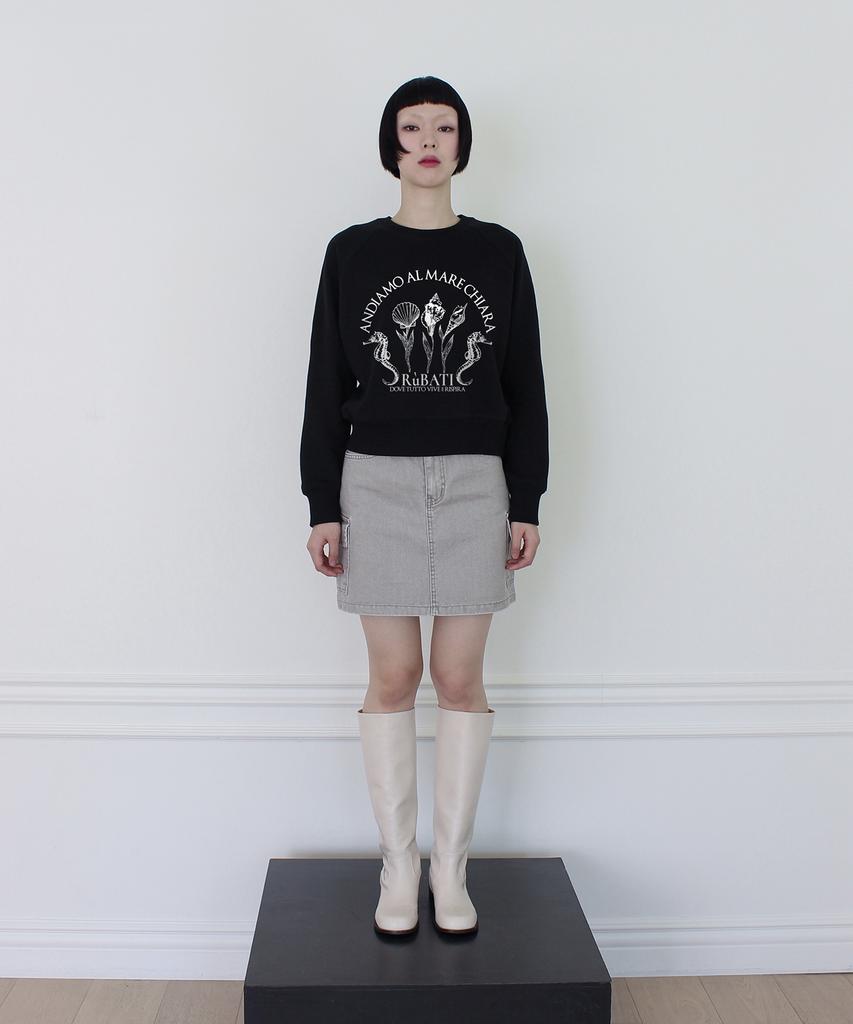 RUBATI Shell Flower Sweatshirt (Black)