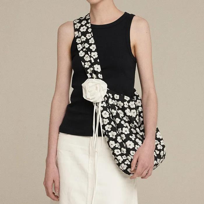 Flower Reversible 3-way Hobo Bag_Deep Navy