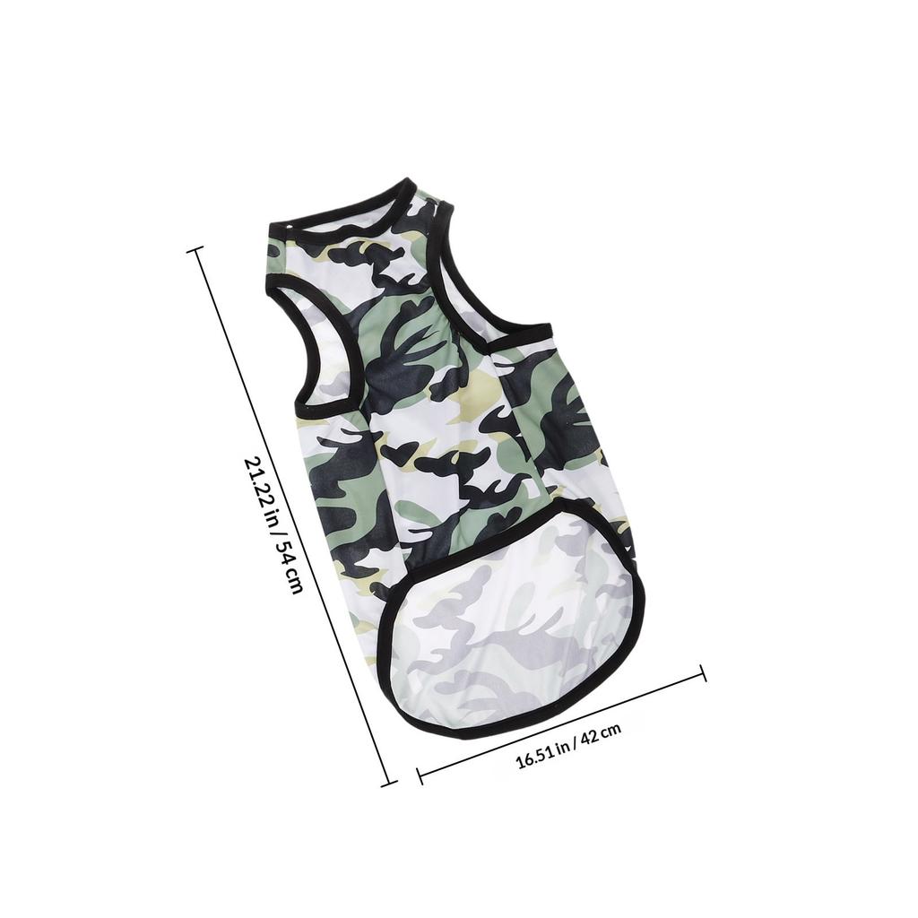 3Pcs Dog Camouflage Vest Stylish Pet Apparel Comfortable Pullover Design Dirt Resistant for Daily Wear Small Dogs Only