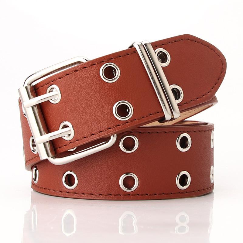 Chic Womens Wide Belt With Studded Details And Iron Buckle For Elegant And Casual Outfits