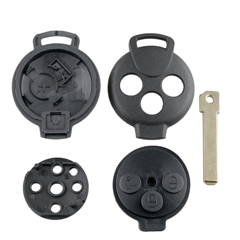Car Key Shell 3 Buttons Car Remote Key Shell Case Replacement Fit For Fortwo 451 2007-2013 / Mercedes-Benz Smart