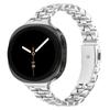 Metal Watch Band for Samsung Galaxy Watch8 Classic 46mm/Watch8 44mm/40mm Pearl-Shape Stainless Steel Silver Wrist Strap