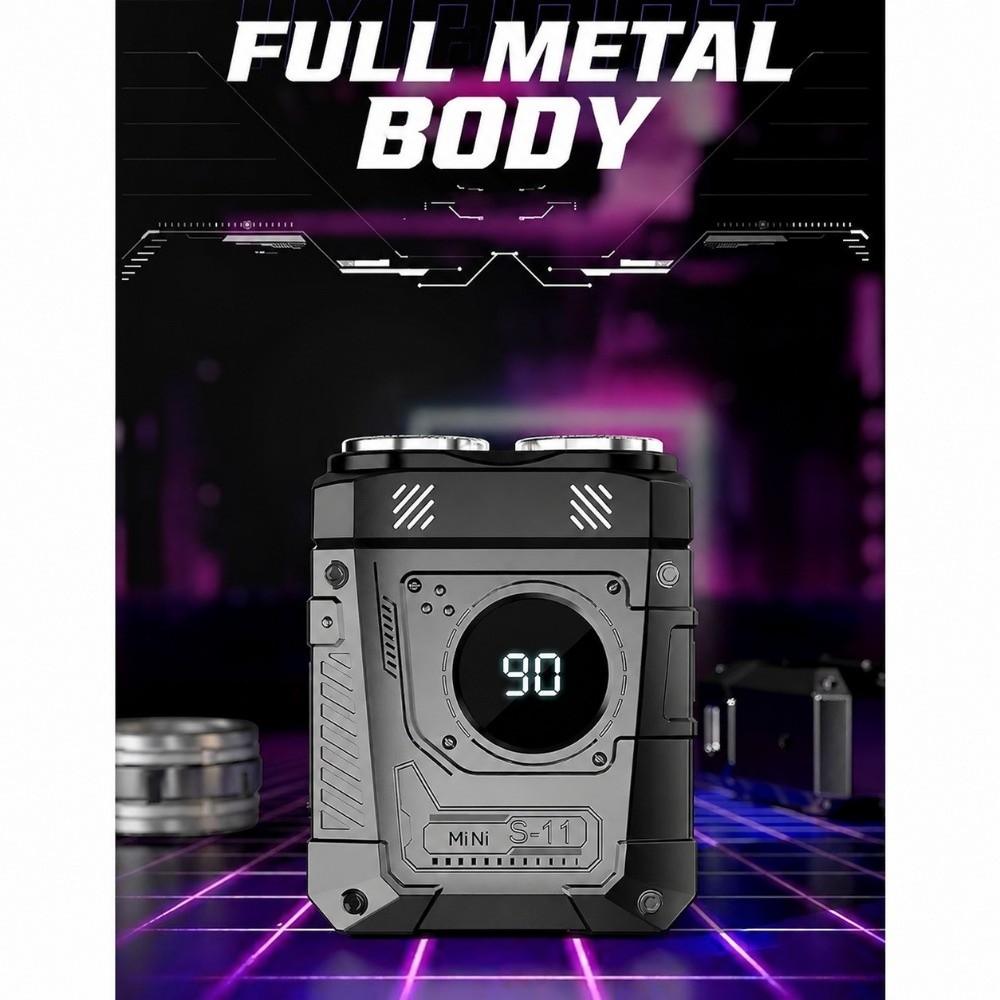 Portable Electric Shaver Waterproof Beard Razor Mecha Punk Style Mini Shaver  Travel