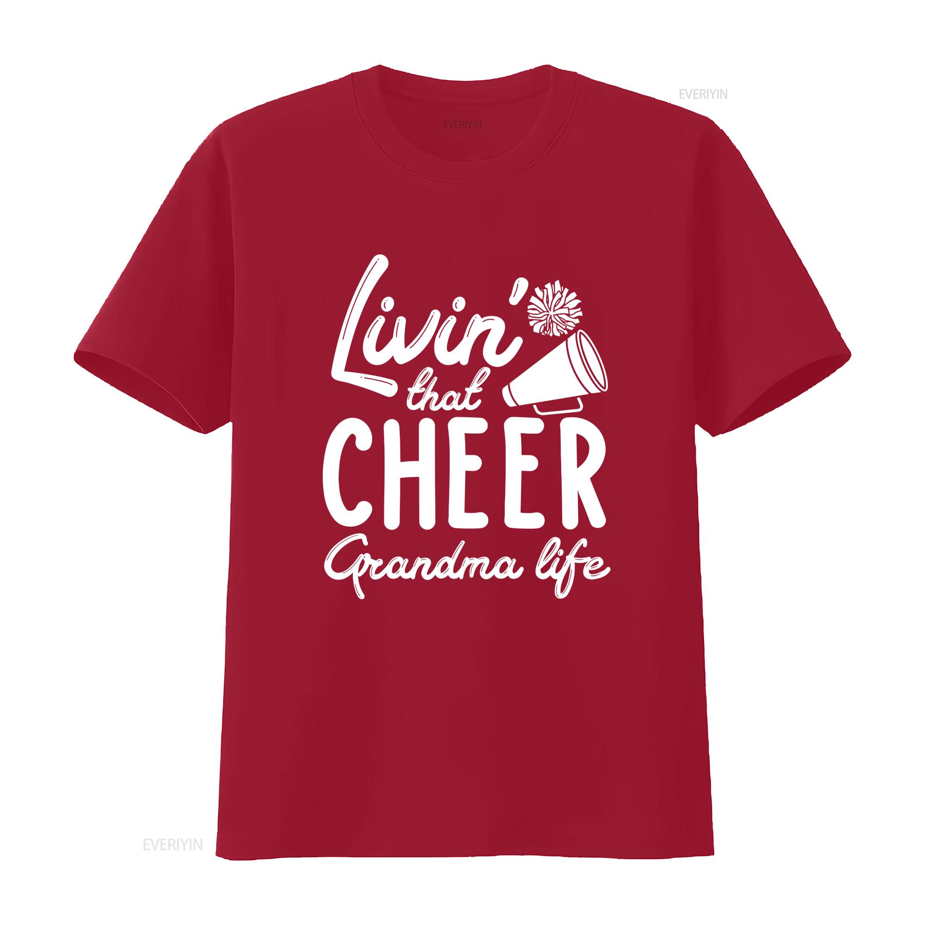 Cheer Grandma Cheerleading Cheerleader Grandmother T Shirt vintage Washed Stretched Unisex streetwear Breathable fashion Casual S