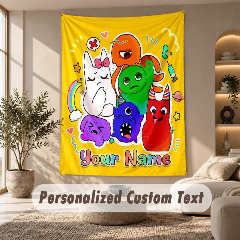 Arazzo Garten of Banban, Testo Personalizzato Personalizzabile, Arazzo da Appendere alla Parete per Soggiorno Decorazione Murale per la Casa