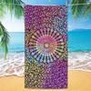 Tropical Pineapple Striped Beach Towel Quick Dry Polyester Bath Towel Summer Swim Pool Travel Vacation Outdoor Blanket