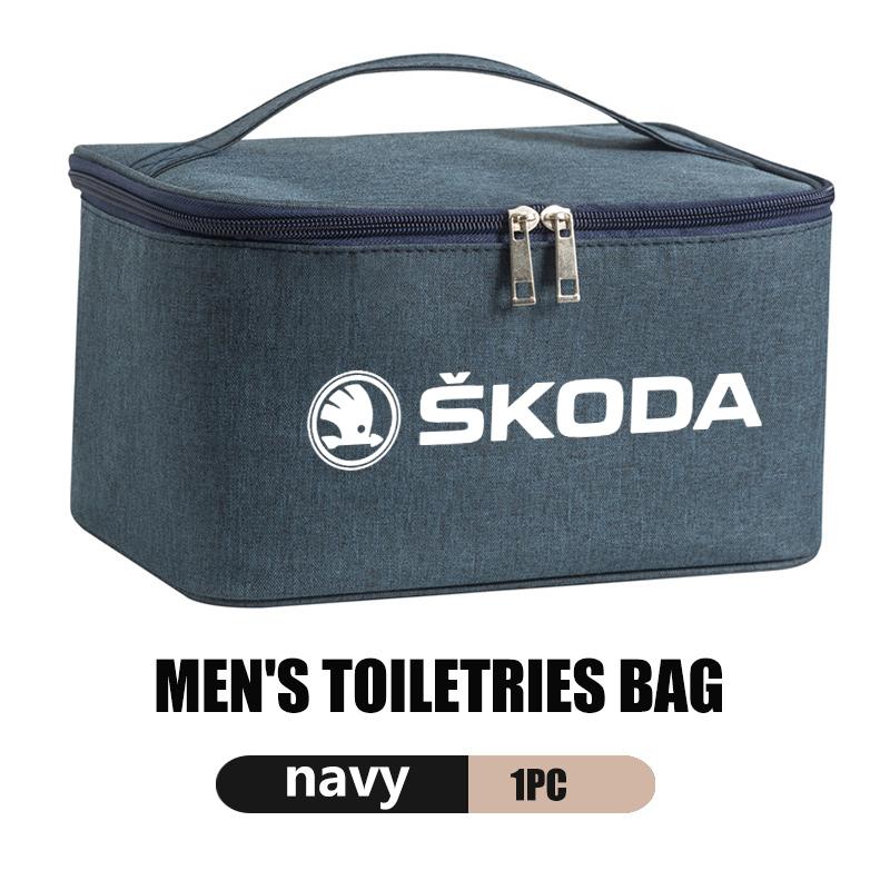 AAFO1 Travel Cosmetic Organizer Toiletry Case Wash Pouch Zipper Storage Bag For Skoda octavia a5 a4 mk1 2 fabia superb rapid mk3 yeti