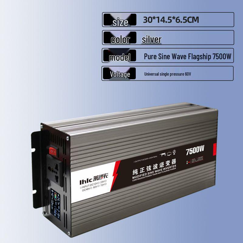 High-Power Pure Sine Wave Smart Inverter: 12V/24V/48V/60V To 220V for Car and Home Use