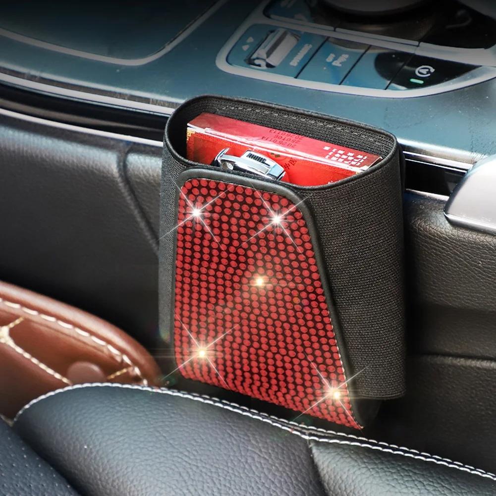 Auto Sunglasses Clip Rhinestone Holder Portable Eyewear Holder Card Ticket Clip Car Interior Accessory