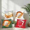 Book Bread T-Thief Pillow Case Sofa Decorative Home Double-sided Printing Short Plush Cushion Pillow Cover Holiday Gift
