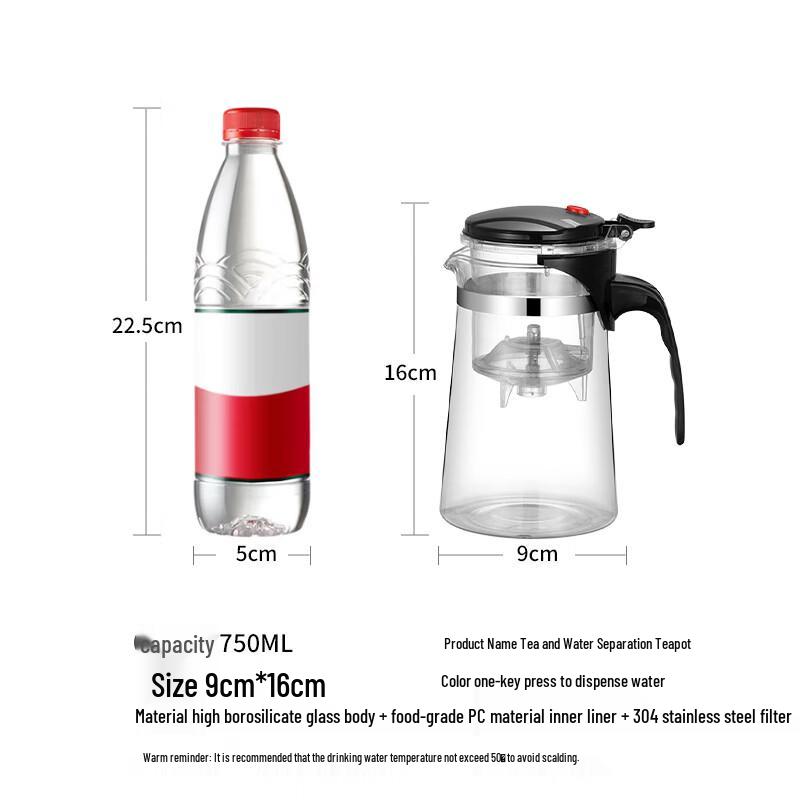 LINGCHEN Glass Tea Infuser Teapot