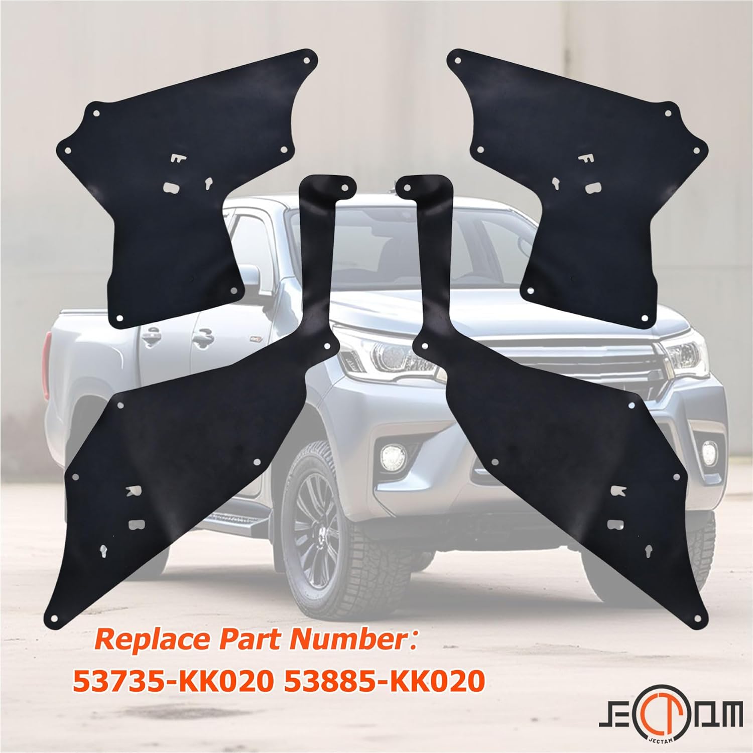 

Front Splash Liner Apron Seal for HILUX Fortuner 53735-KK020 53885-KK020 United States