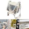 Women Transparent Clear Purse Crossbody Beach Bag Shoulder Bags Acrylic Chain Handbag Stadium Approved Bags  Black