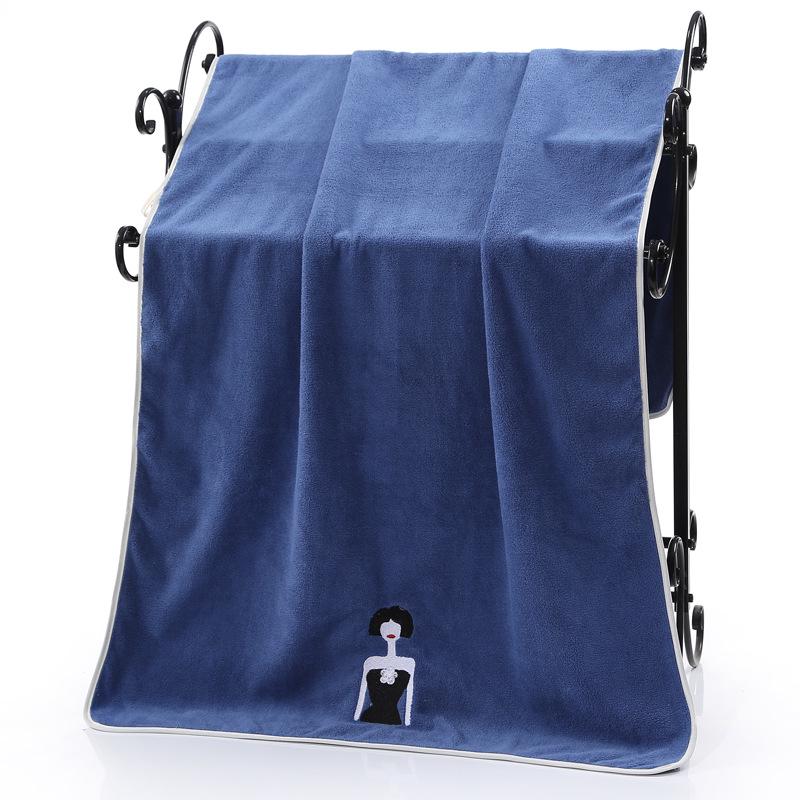 

Вышитое банное полотенце из кораллового флиса 70x140 - Плотное, Впитывающее, Мягкое, Нежное к коже, Не оставляет ворсинок, Идеальный подарок. 35x75 cm