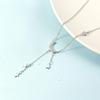 Korean Style Star & Moon Tassel Necklace - Women's Simple Clavicle Pendant