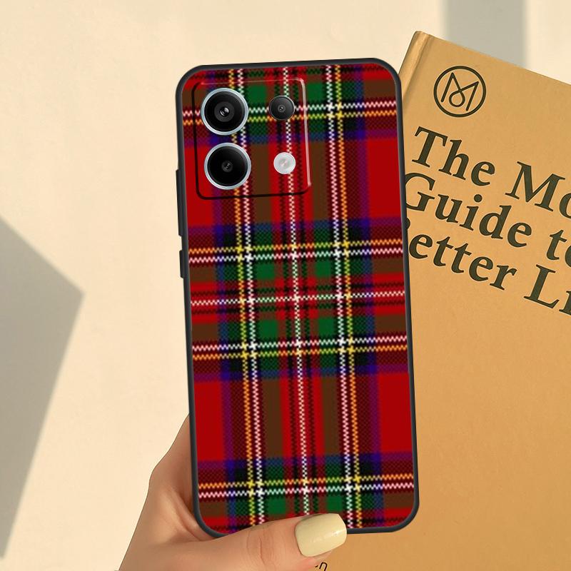 Clan Stewart Tartan Plaid Pattern Cover For Xiaomi Redmi Note 14 13 9 10 11 12 Pro 10S 11S 12S Case For Redmi 14C 10C 12C 13C