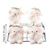 Sheep Mini Sheep Plush Keychain Wreath Flower Soft Lamb Doll Ornament  Children Toys