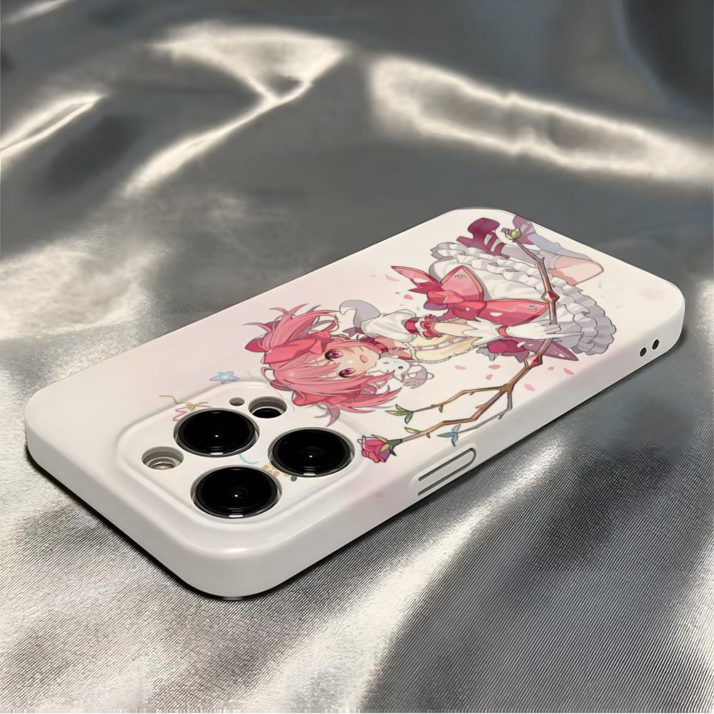 Magi Madoka Magica Phone Case For IPhone 16 Pro Max 15 14 13 12 11 Pro11 Mini 2025 16 Glossy HD Film Cover