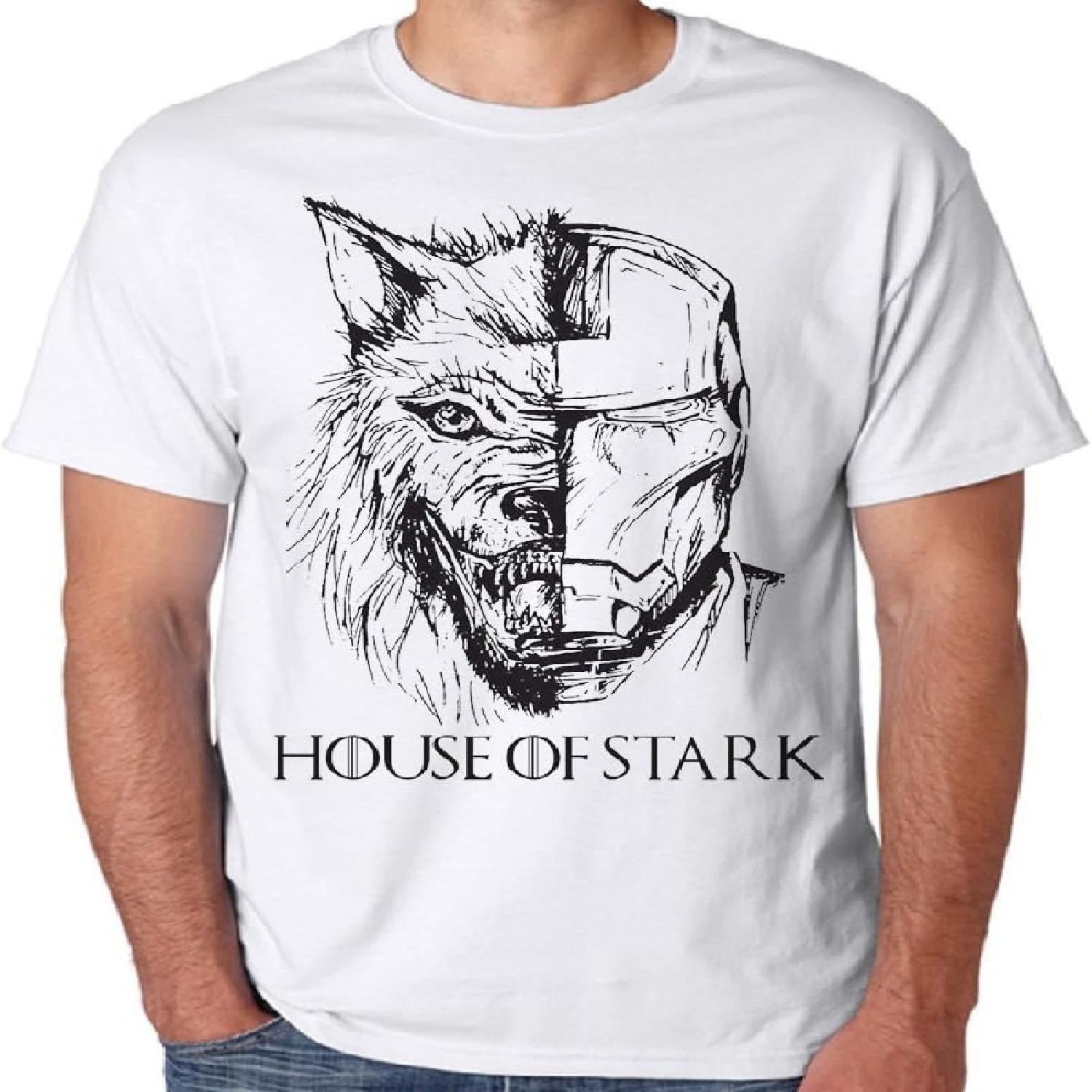 house of stark white for Men T-shirt XXXXXL белый