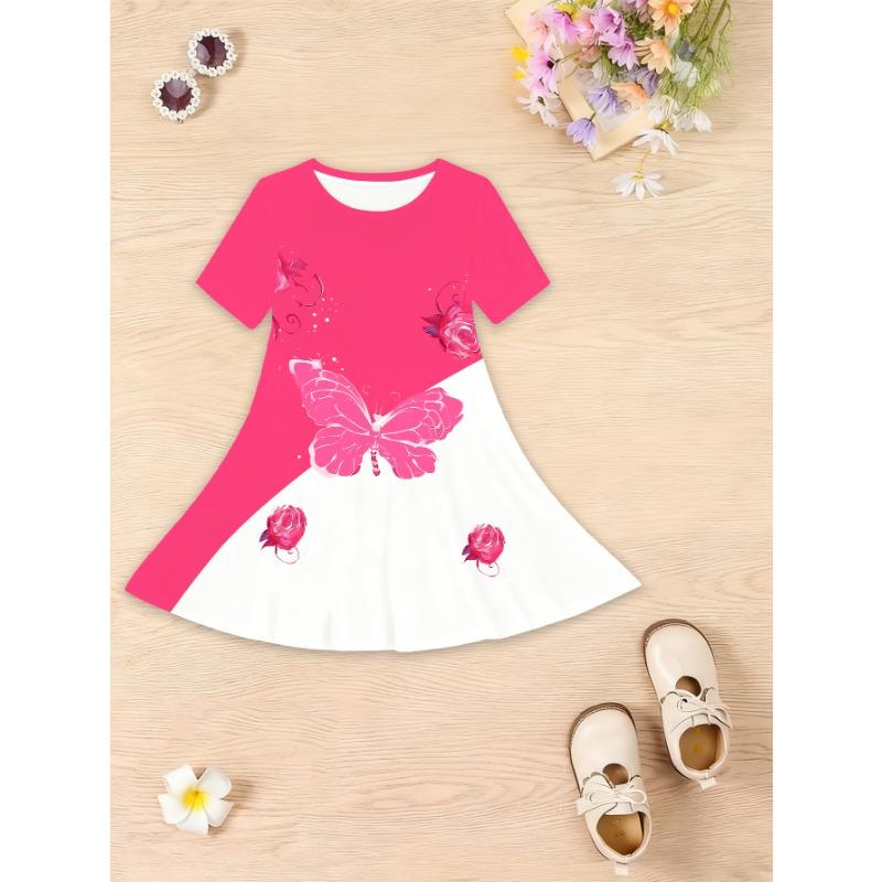 Girls' Dress, Suitable for Parties And Everyday Wear, Sweet Princess Dress, Lightweight Spring And Summer Outfit,