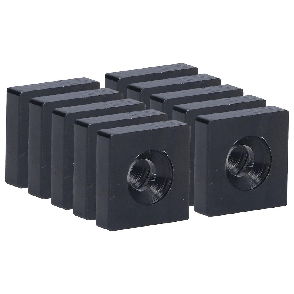 10Pcs Profile End Caps Aluminum Alloy Single Hole Cover Plate for Industrial CNC EquipmentBlack