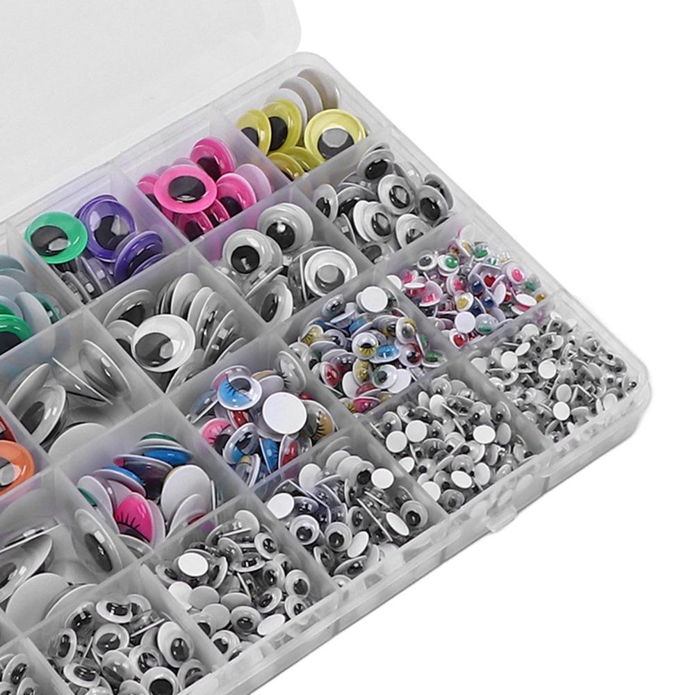 1700pcs Different Sizes Googly Eyes Self Adhesive Craft Eyes Wiggle Eyes  Doll Decoration