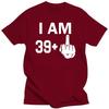 Men's T-Shirt I Am 39 Middle Finger 40th Cool Funny Birthday Gifts Idea T Shirt for Man Husband Daddy Father's Day Present
