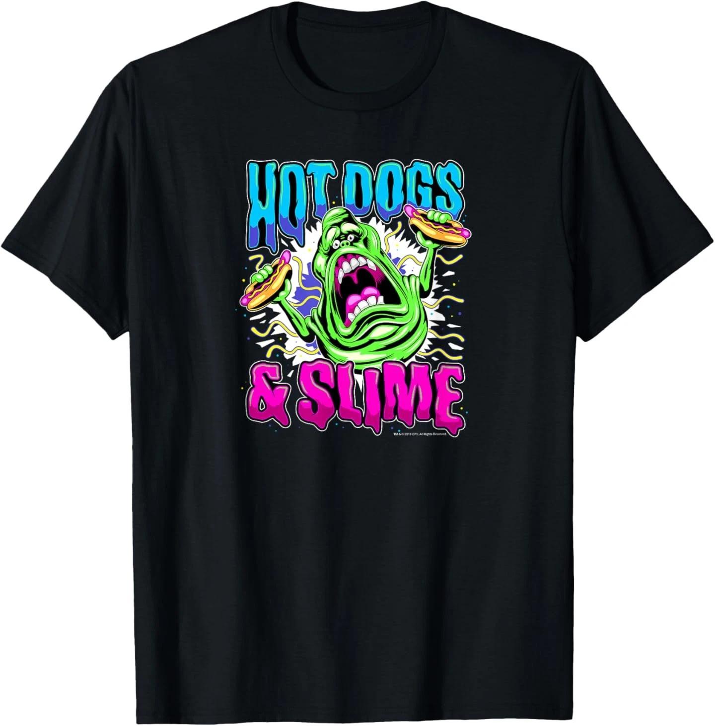 

Ghostbusters Hot Dogs and Slime Retro Movie T-Shirt S