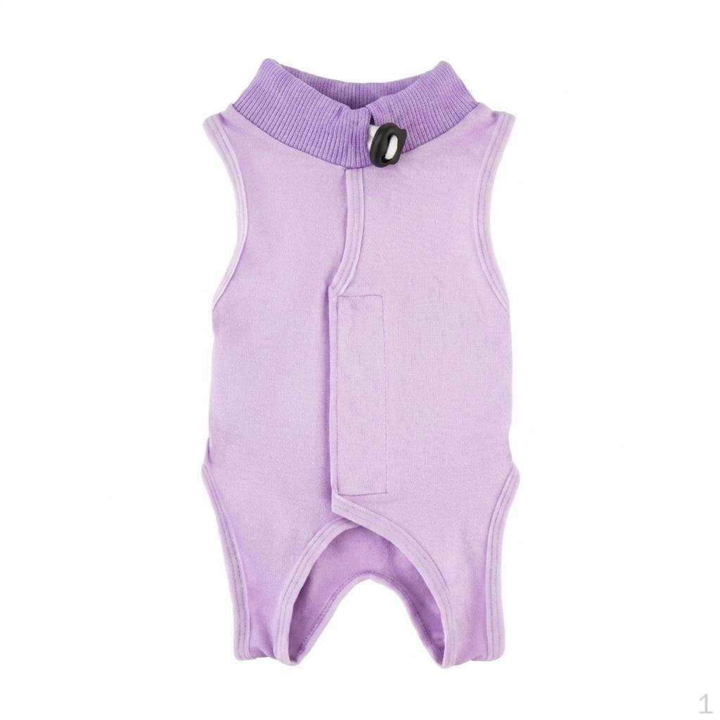 Recovery Suit, Modal Neuter Suit with Fasteners, AntiLicking Post Surgery Clothes, Elastic Neck