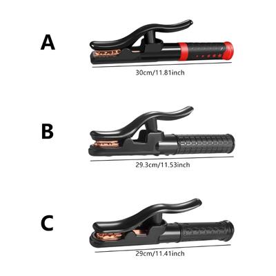 Industrial Welding Plier Thick Copper Nonslip Rhombus Teeth Electrode Clip Ergonomic Insulated Handle for Prolonged Use