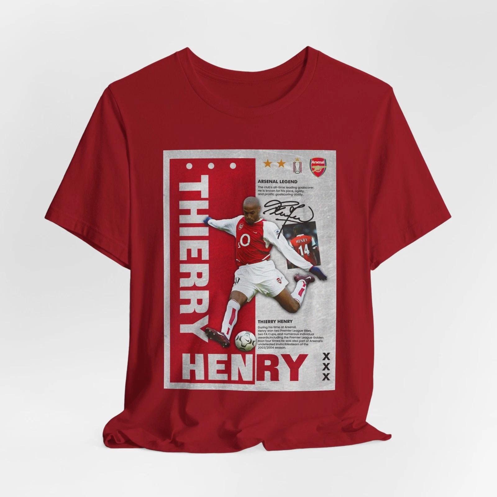 Thierry Henry Unisex Jersey Tee – Graphic Wear for Dedicated Football Fans 100