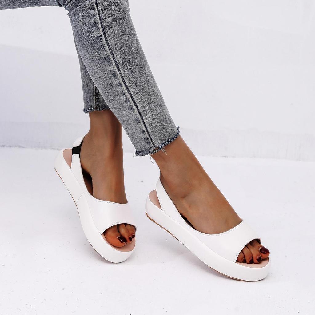 Sports Sandals Women's Large Size Flat Bottom Low Heel Fish Mouth Fashion Platform Women's Sandals