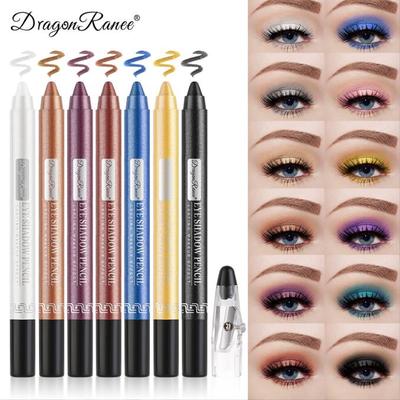 Farb-Lidschattenstift, langlebig, wischfest, Lidschattenstift, Lidschattenstift, glitzernd, glatt, aufhellend, schimmernd, Augen-Make-up, Kosmetik