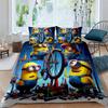 Popular Cartoon Character (Minions) Printed Bedding Set — Duvet Cover Set — Deluxe Gift for Teen Girls, Twin/Single, and Kids