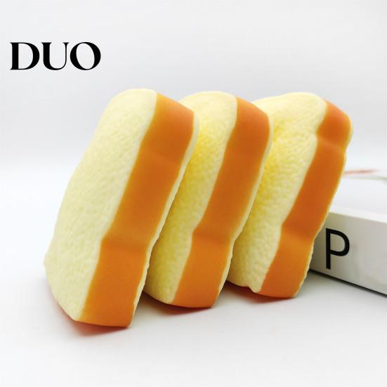 Portable Stress Toy 1/2Pcs Simulated Toast Relief Toy, Sliced Bread Squeeze Sensory Soft Stretchy Fake Food Fidget for Kids Teens Adults Hand